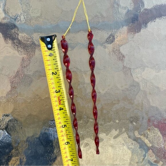 Glass Christmas Tree Ornaments Icicles Assortment of 5 - Picture 6 of 11